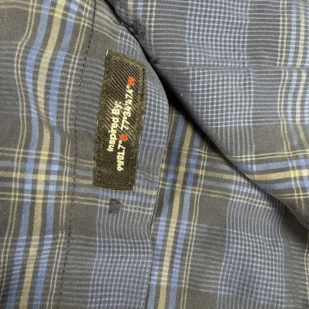 Marmot Men's Blue Plaid Short Sleeve Button-Up Shirt, Style 62220 Size Medium - Picture 4 of 6